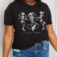 Simply Love Full Size FOREVER COWGIRL Dancing Skeleton Graphic Cotton Tee