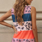Leopard Color Block Tank Top