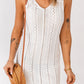 Openwork Sleeveless V-Neck Knit Dress