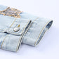 Leopard Star Applique Distressed Denim Jacket