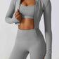 Zip-Up Long Sleeve Sports Top