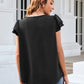 Swiss Dot Layered Flutter Sleeve Shirt