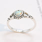 925 Sterling Silver Heart-Shape Opal Ring