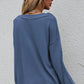 Button Detail Boat Neck Sweater