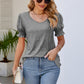 Flounce Sleeve V-Neck Tee
