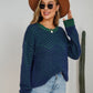 Chevron Two-Tone Fuzzy Sweater