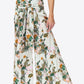 Floral Tie-Waist Tiered Culottes