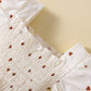 Baby Girl Heart Print Square Neck Dress