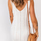 Openwork Sleeveless V-Neck Knit Dress
