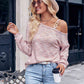 Asymmetrical Dropped Shoulder Long Sleeve Knit Top