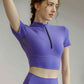 Round Neck Short Sleeve Sports Top