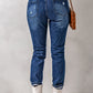 Distressed High Waist Jeans with Pockets