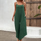 Spaghetti Strap Scoop Neck Jumpsuit with Pockets