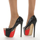 2024 New 7CM Platform High Heels Women Fashion Patent Leather Peep Toe Slingback Pumps Sexy Nightclub Stripper Shoes Size 35-42
