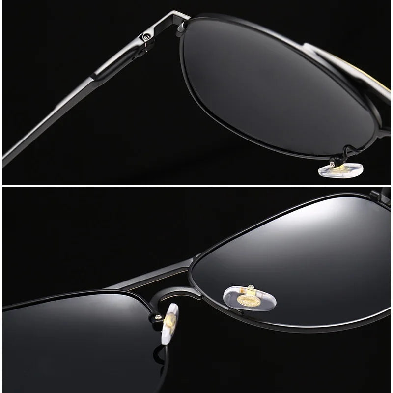 Fashion Men's Polarized Sunglasses Metal Brand Designer Sun Glasses Male Driving Fishing Sunglasses Men Women Anti-glare Shades