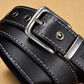 Fashion Black Belt For Men Cowskin Genuine Leather Belt  3.0 cm Ancient Silver Buckle High Quality Male Black Strap For Jeans