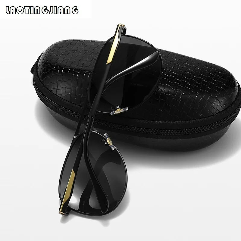 Fashion Men's Polarized Sunglasses Metal Brand Designer Sun Glasses Male Driving Fishing Sunglasses Men Women Anti-glare Shades