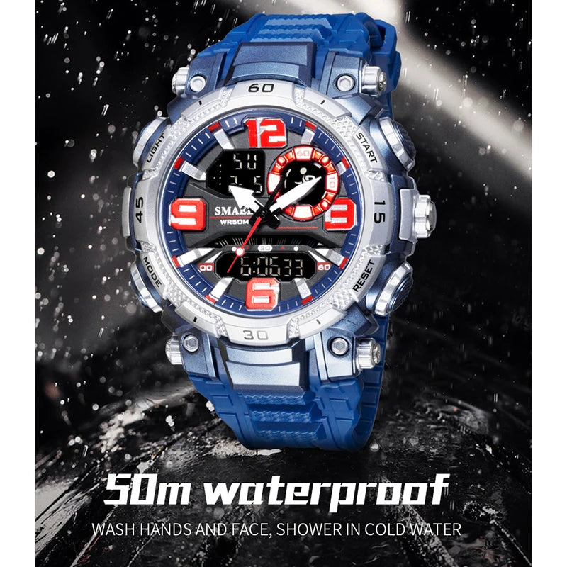 Quartz Watch For Men SMAEL Watch Waterproof Stopwatch LED Watches Male Clock 1921 Sport Watches Men relogio masculino Digital