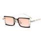 ZLY 2022 New Fashion Rectangle Sunglasses Women Men Slender Type PC Lens Alloy Metal Frame Luxury Brand Designer Square UV400