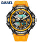 SMAEL Mens Watches Waterproof Sport Watch Light Digital Watch Military Clock Alarm 1350B Relogio Masculino Quartz Watches Sports