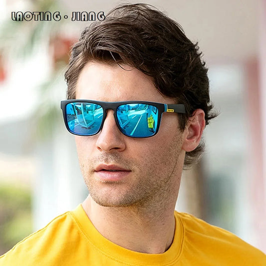 Fashion Vintage Polarized Sunglasses Men Women Driving Fishing Men'S Square Sun Glasses Travel Shades For Man Hiking Anti-Glare