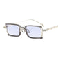 ZLY 2022 New Fashion Rectangle Sunglasses Women Men Slender Type PC Lens Alloy Metal Frame Luxury Brand Designer Square UV400