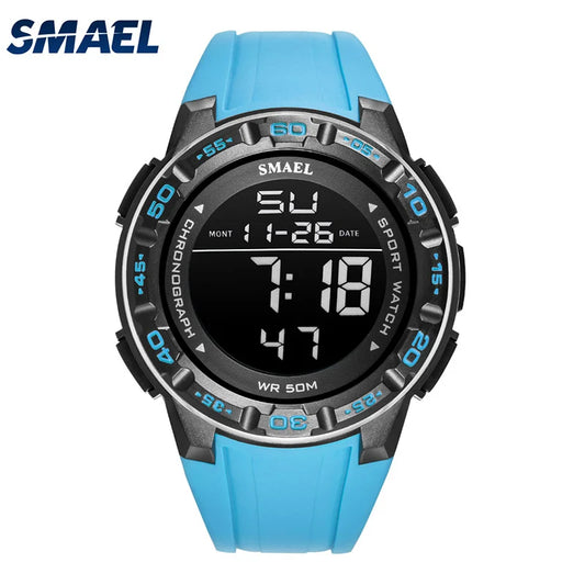New Watch Digital For Men SMAEL Luxury Brand Clocks 50M Waterprrof Wrist Watch Military LED Light reloj 1508 Men's Watches Sport
