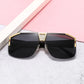 2021 New Gradients Shield Sunglasses Men Women Leopard Square Luxury Trend Fashion PC Lens Alloy Metal Decorate Cool Sun Glasses