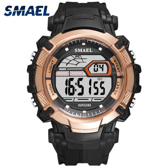 Mens Led Watches SMAEL Digital Clock Alarm Waterproof Led Sport Male Clock Wristwatches 1620 Top Brand Luxury Sports Watches Men