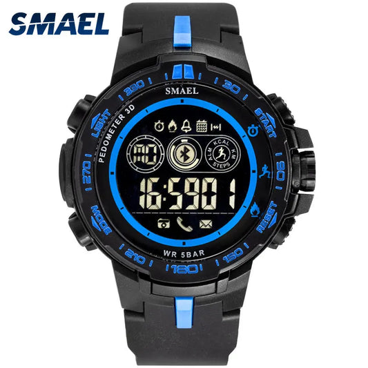 SMAEL Digital men Watches Sport 50M Waterproof watches Man Fashion Multifunction hour Relojes Hombre 8012 LED Auto date gift box