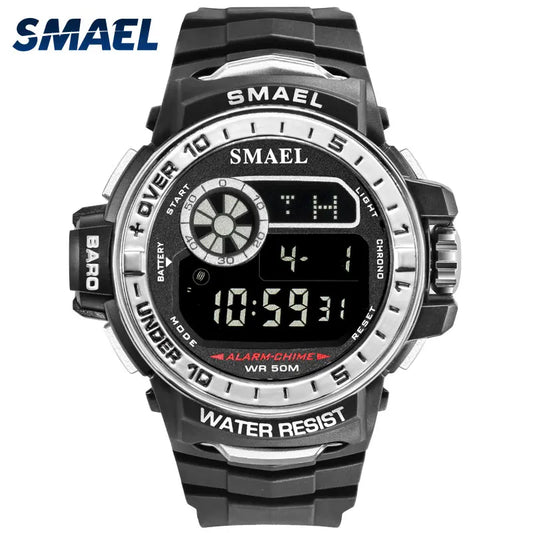SMAEL Men Digital Wristwatches Led Display Men Watches Automatic Mechanical Men Clock Waterproof1626B Luxury Watch Men Millitary