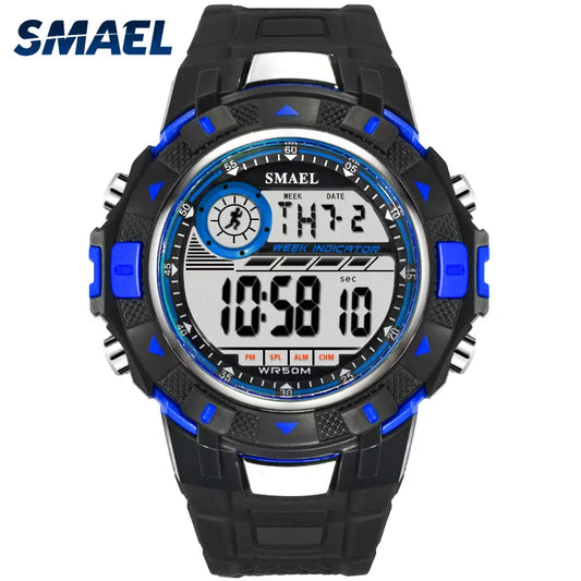 Military Watches Army LED SMAEL Relojes Hombre Men Watch Big Waterproof Sport Watches 1506B Silicone Digital Wrsit Watch for Men