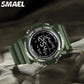 Sport Watch Men Digitak Clock SMAEL Mens Wristwatches LED Alarm Clocks Male Army Green Bracelet 1426  Waterproof Watches Digital