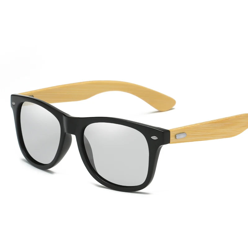 Classic Square Bamboo Wood Sunglasses Men Women High Quality Vintage Driving Fishing Sun Glasses Brand Design Anti-glare Eyewear