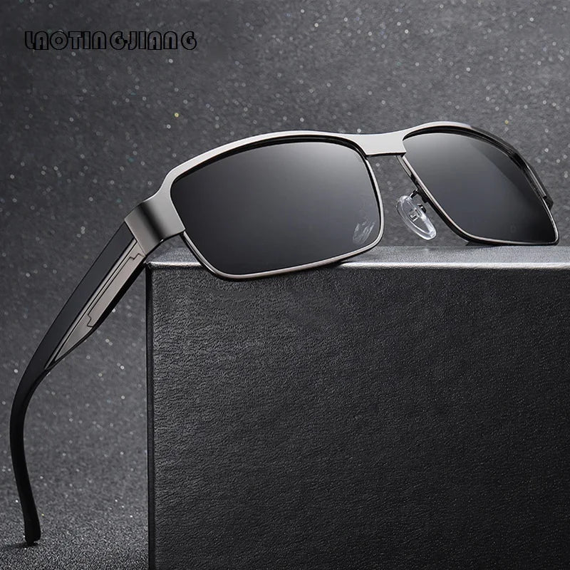 New Men's Polarized Sunglasses High-Quality Driving Fishing Sun Glasses For Men Vintage Metal Male Shades Man Anti-glare UV400