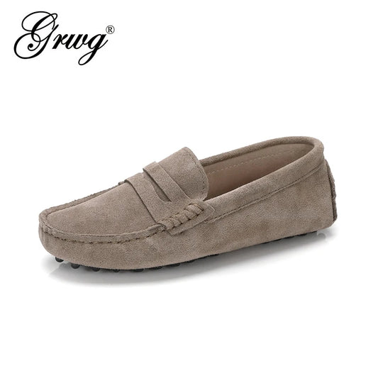 Nice Women Genuine Leather Spring Flat Shoes Casual Loafers Slip On Women's Flats Shoes Moccasins Lady Driving Shoes