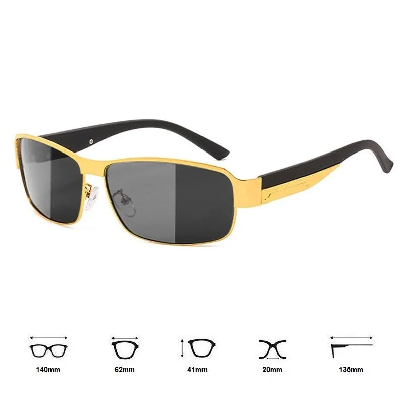 New Men's Photochromic Polarized Sunglasses Men Driving Chameleon Sun Glasses Change Color Shades For Man Day And Night UV400