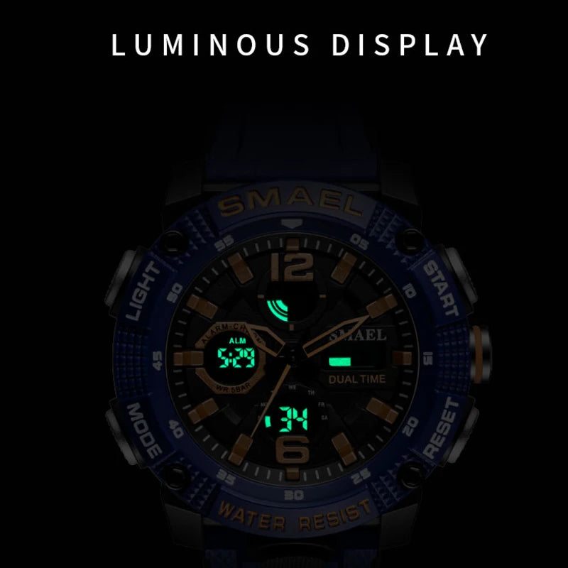 Sport Watches Waterproof 50M SMAEL Top Brand Luxury Watch Alarm Clock For Male Digital 8039 Men's Watch Wristwatch Military Army