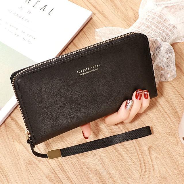Cute Leather Women Wallets - Zipper Pocket Ladies Designer Card Holder