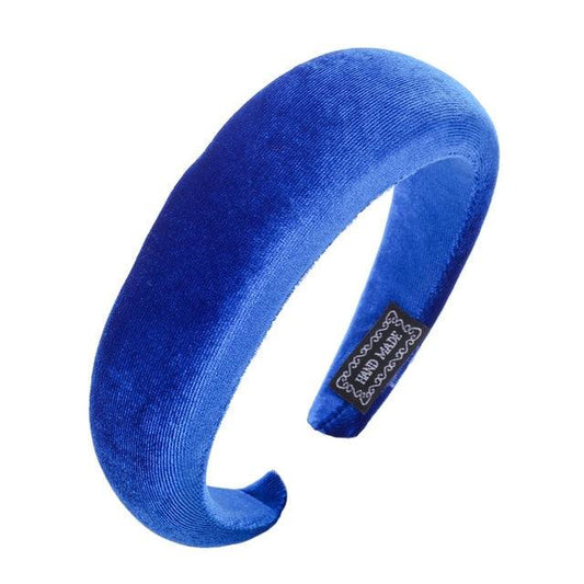 Great Female Bezel Head Silk Padded Headband Women Solid Thick Hair Hoop Hairband 8Wh1