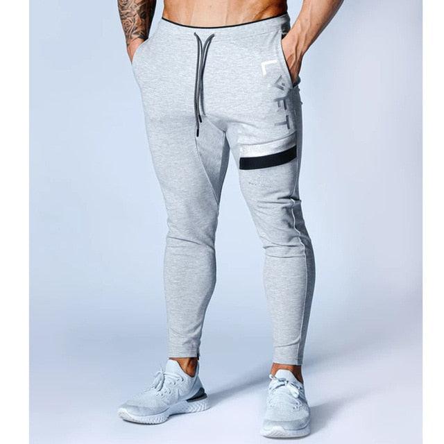 Mens Sweatpants Fitness Bodybuilding Pants Casual Print Mens Joggers Pants Tg4