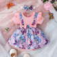 Dress For Kids 3 to 18 Months Short Sleeve Purple butterfly Princess Formal Romper Dresses Ootd For Newborn Baby Girl