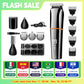 Waterproof 11 in 1 Men's Grooming Kit - Electric Beard Trimmer Cordless Razor Hair Clippers Rechargeable Nose Trimmer