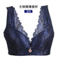 Plus Size Lace Push Up Bra Wireless Deep V Neck Sexy Gather Brassiere Adjustable Thin Cup Comfortable Bralette Top Backless Vest