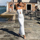 New Elegant Strapless Sleeveless Off Shoulder Slim Dress Casual Streetwear Club Party Dress