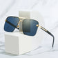 ZLY 2022 New Fashion Square Sunglasses Men Women Gradients Lens PC Alloy Frame Luxury Brand Designer Elegant Sun Glasses UV400