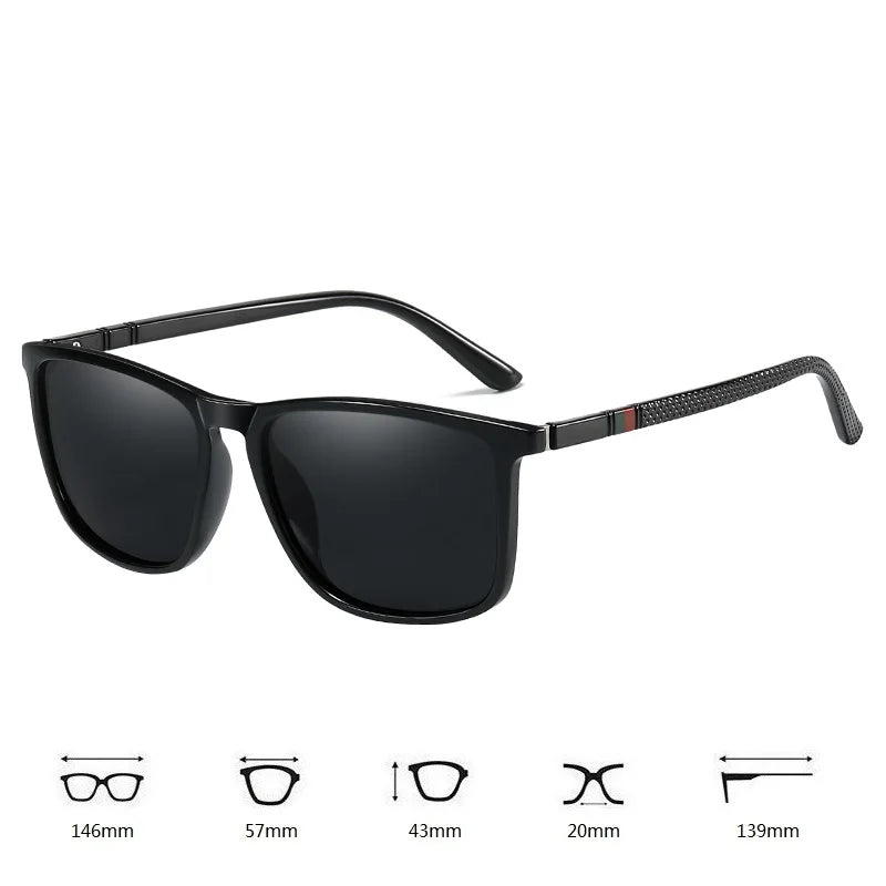 Classic Square Vintage Polarized Sunglasses Men Women Luxury Brand Designer Men's Sun Glasses Driving Travel Retro Eyewear UV400