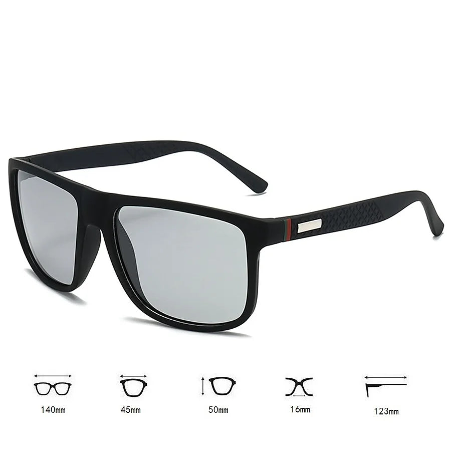 Fashion Photochromic Polarized Sunglasses Men Women Vintage Square Sun Glasses Man Brand Designer Driving Fishing UV400 Eyewear