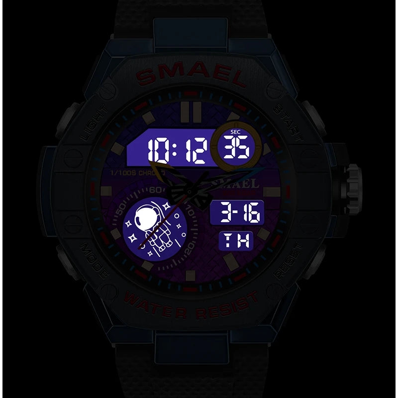 Sports Watch Men Waterproof Watches SMAEL Fashion Brand Digital Quartz Clock Stopwatch 8068 Military Army Quartz Wristwatches