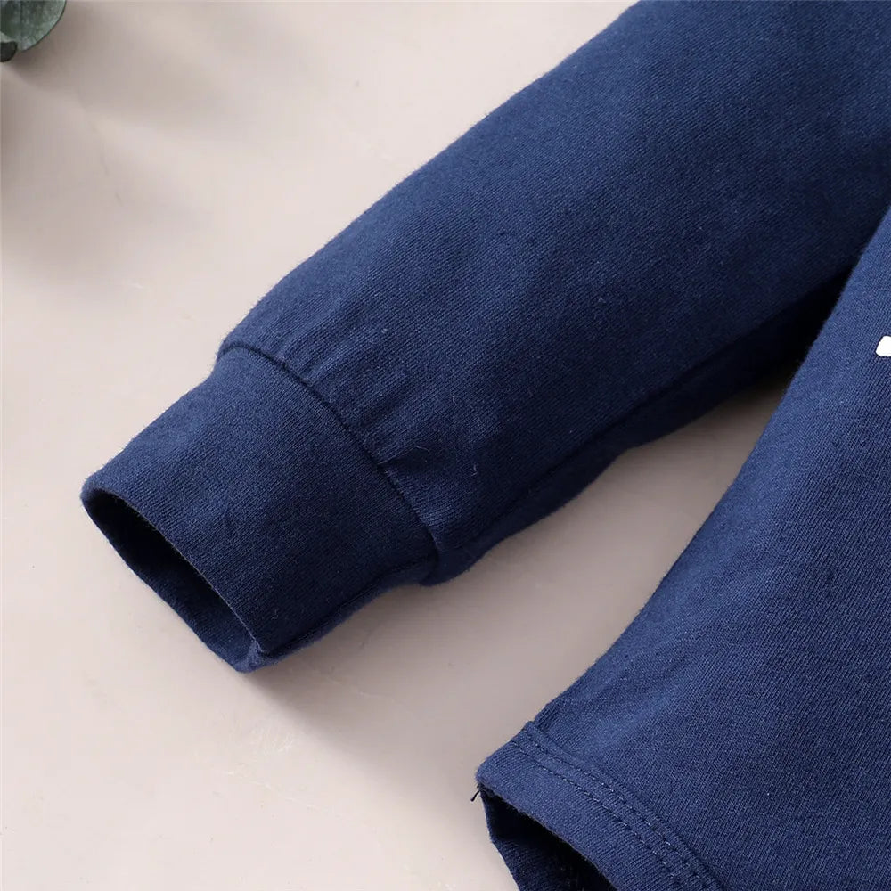 Trending 0-24 Months Newborn Baby Boy 2PCS Clothes Set Long Sleeve Hoodie Jumpsuit Pants Toddler Boy Outfit Baby Costume